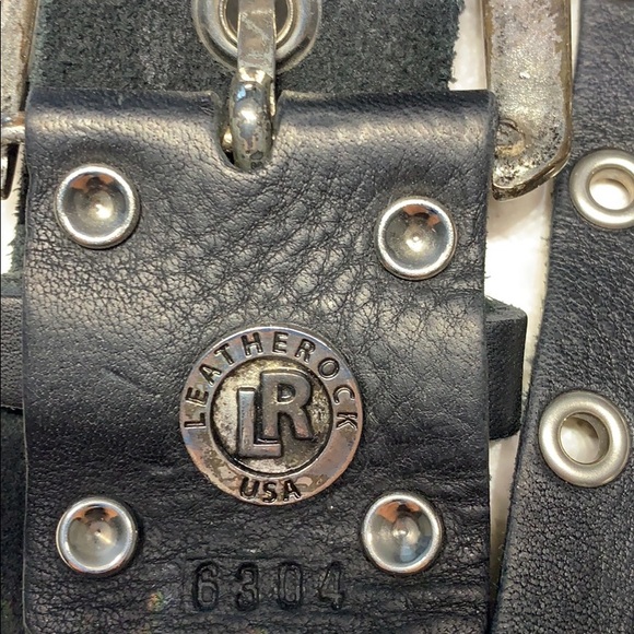 Leather jewel studded belt